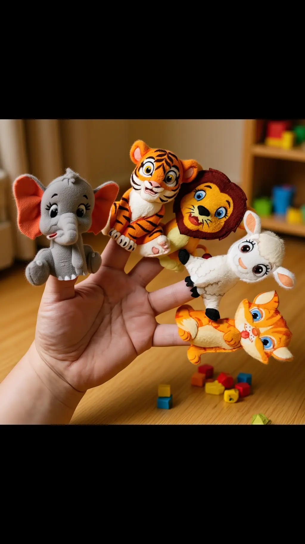 دمى الأصابع الحيوانات مصنوعة بقماش الجوخ